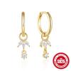 Stylish And Simple Ins Style S925 Sterling Silver Horse Eye Diamond Set Light Luxury High-End Earrings Earrings Earrings