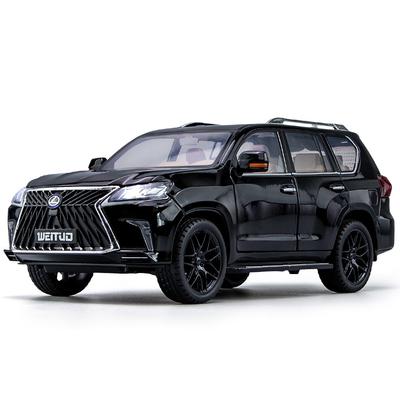 1/18 Lexus LX570 SUV Spor Oyuncak Araba Diecast Metal Model Minyatür Geri Çekilebilir Sesli Işıklı Açılabilir Kapılar Koleksiyon Çocuklar İçin Hediye