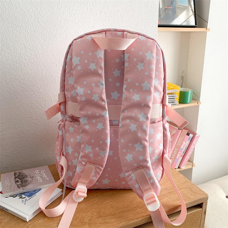 Studentský školní batoh s hvězdným potiskem Dámský batoh s velkou kapacitou