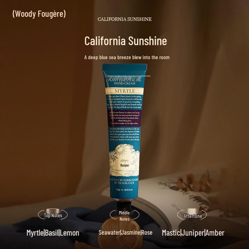 ROOPY Hydrating Hand Cream: Moisturizing, Prevents Dryness, Portable Souvenir Gift with Fragrant Snow Basil Essence.
