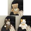 Cartoon Plush Bear Backpack For Kids With Animal Pattern And Curved Shoulder Straps