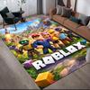 Roblox Flannel Printed Carpet, Home Sofa Decoration for Living Room & Bedroom, Non‑Slip Play Flannel Floor Mat for Game Room