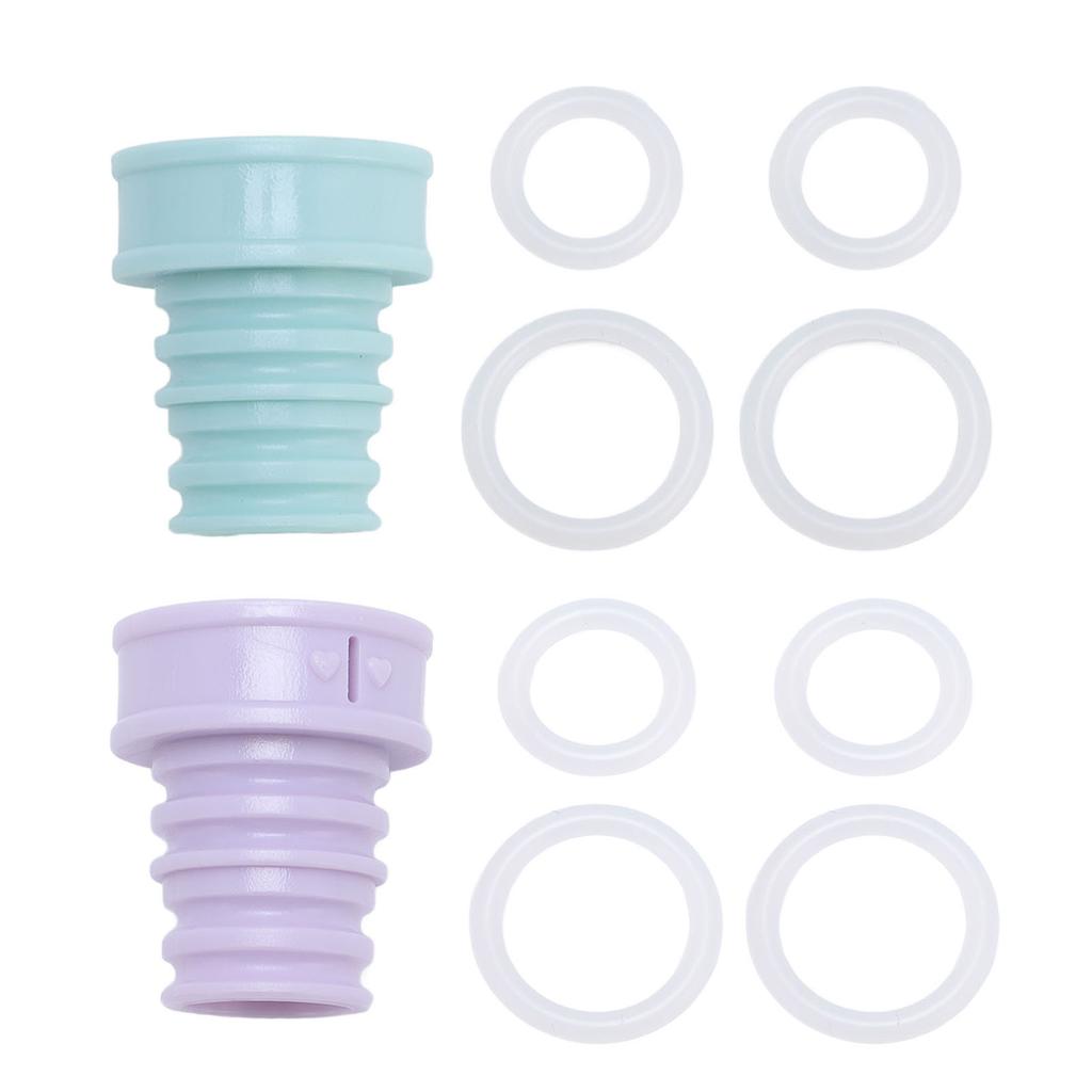 Tragbarer Flaschen-Duschsprühkopf Wassersprüher Flaschenaufsatz mit 4 Stück Gummiringen für Camping