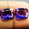 Natural Purple Tanzanite Loose Gemstone Deep Cushion Cut 8 To10 Ct Each Pair for Jewelry Designs