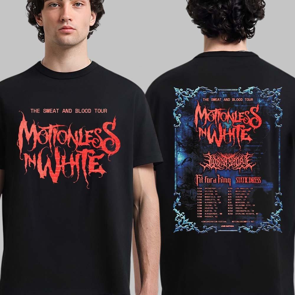 Motionless In White The Sweat And Blood 2026 Unisex S-5XL Shirt MK304 S