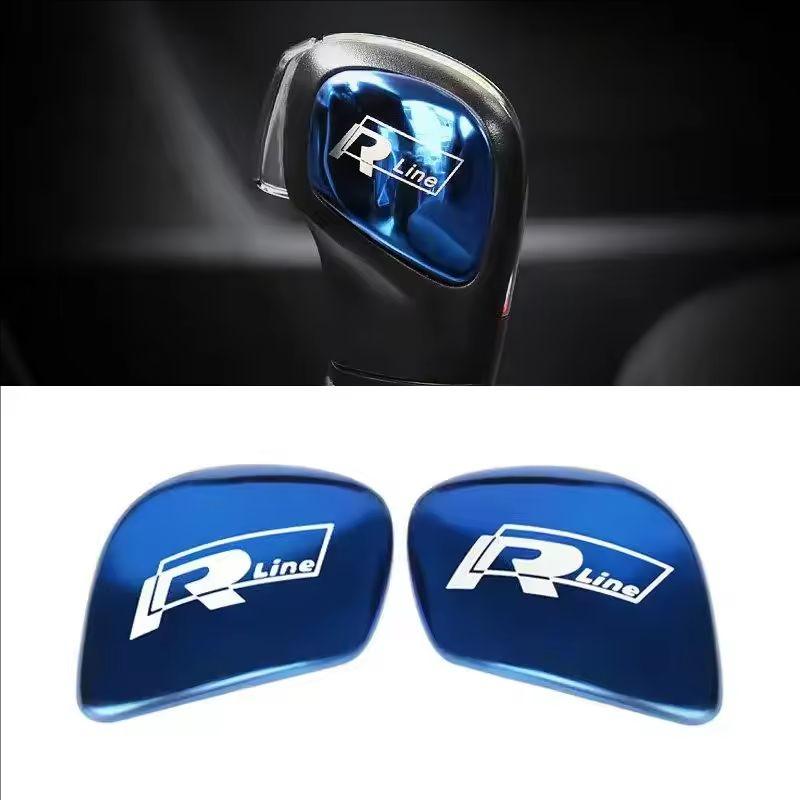 Car Gearbox Control Gear Lever Stickers Shift Stick Handle Accessories For VW GTI Polo Golf Passat Tiguan Arteon Taigo Hub Cap