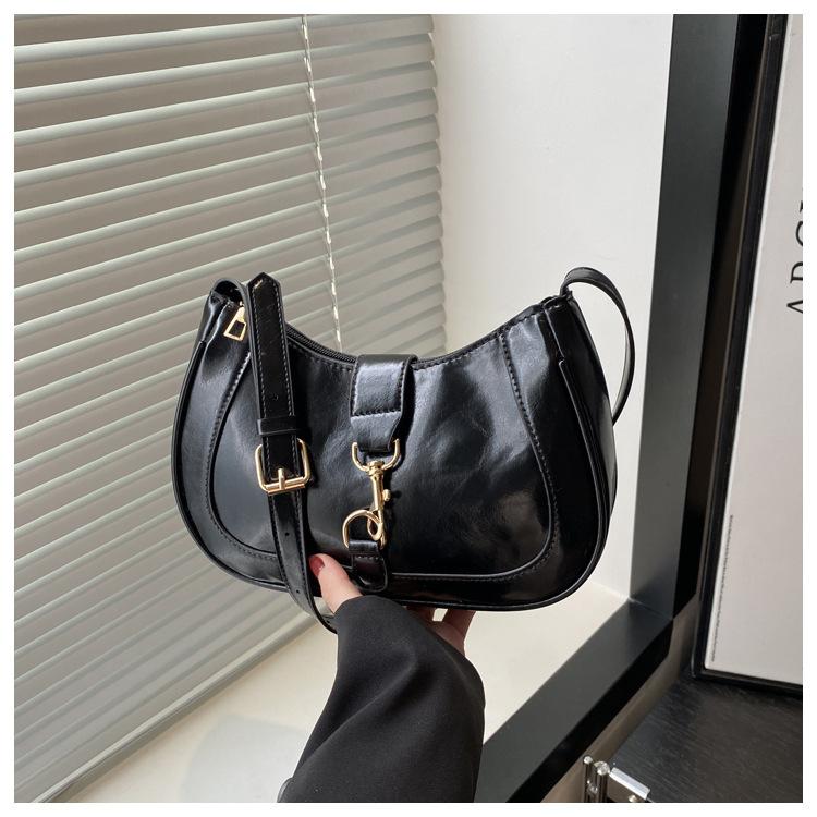 2025 New Creative Design Bag Women's Fashion Underarm Bag Texture Foreign Style Oblique Cross Underarm Bag Women's Bag Cross