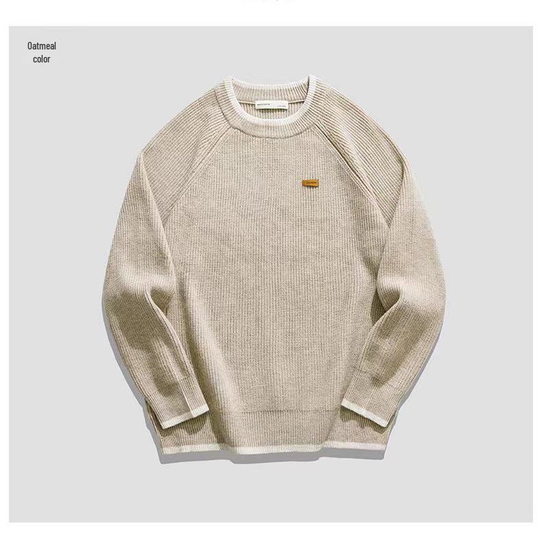 

Men s 2025 Trendy Loose Knit Two-Piece Sweater for Autumn/Winter M абрикосовий