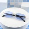 5PCS Sunglasses Fashion Gradient Square Frame Sunglasses for Women with UV Protection Korean Style Rimless Glasses for Ladies