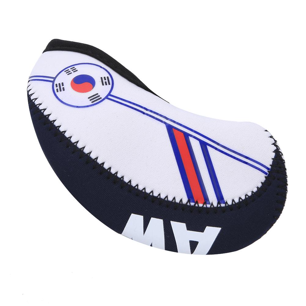 10Pcs Portable Cloth Golf Iron Club Head Cover with Unique Pattern Sports Accessory
