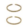 Antique Brass Square Bangle with Auspicious Heart Sutra Engraving Vintage Elegant Jewelry