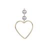 2020New 60Pcs Pearl alloy big Love Heart Charm Button for DIY Earrings Pendants or Jewerly necklace accessoriess BY75-BY76