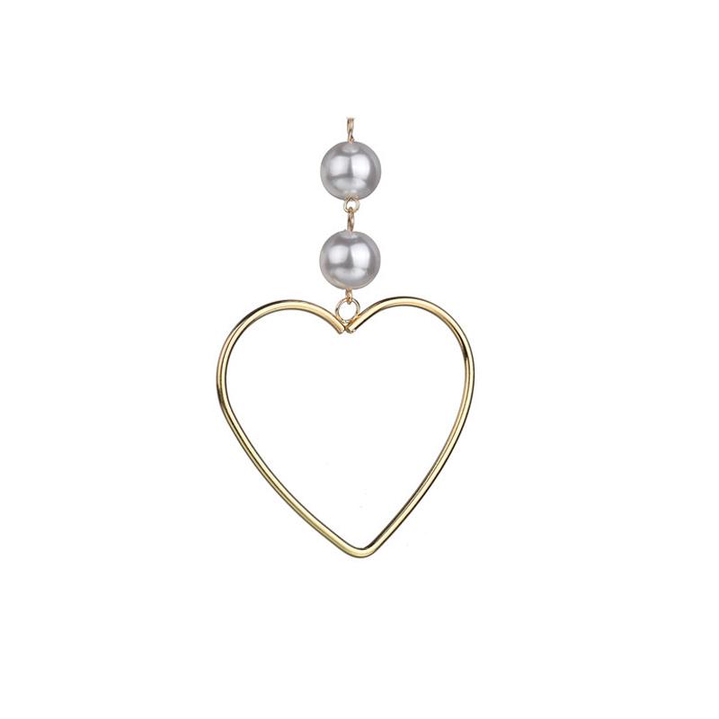 2020New 60Pcs Pearl alloy big Love Heart Charm Button for DIY Earrings Pendants or Jewerly necklace accessoriess BY75-BY76