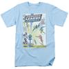 Justice League Vintage Cover 12 Mens T Shirt Light Blue
