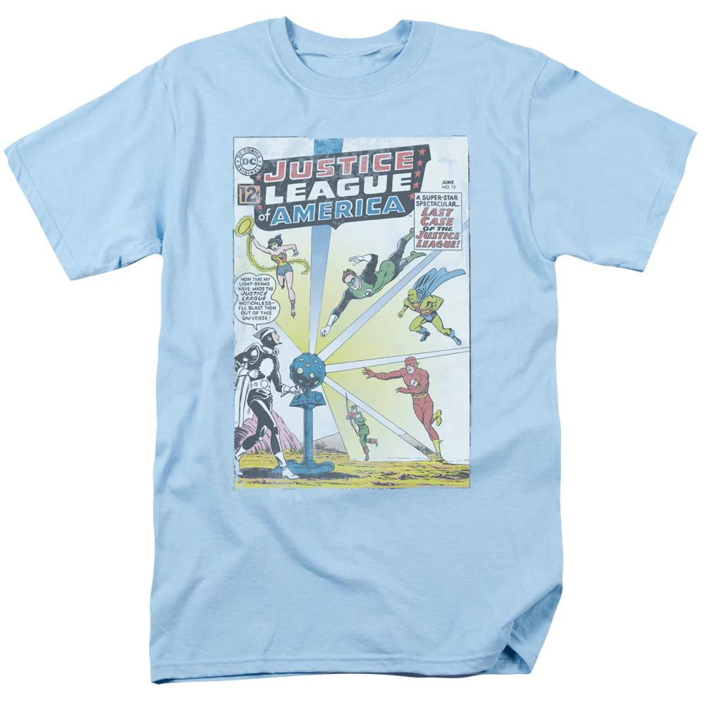 

Justice League Vintage Cover 12 Mens T Shirt Light Blue 4XL