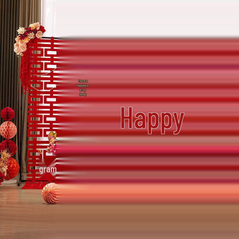 3D Double Happiness Wedding Ornament: Extra-Large Floor-Standing Decor for Living Room or Engagement Background