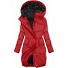 Womens Winter Thick Warm Hooded Cotton Coat With Fleece Lining Streetwear Style Slim Fit Outerwear