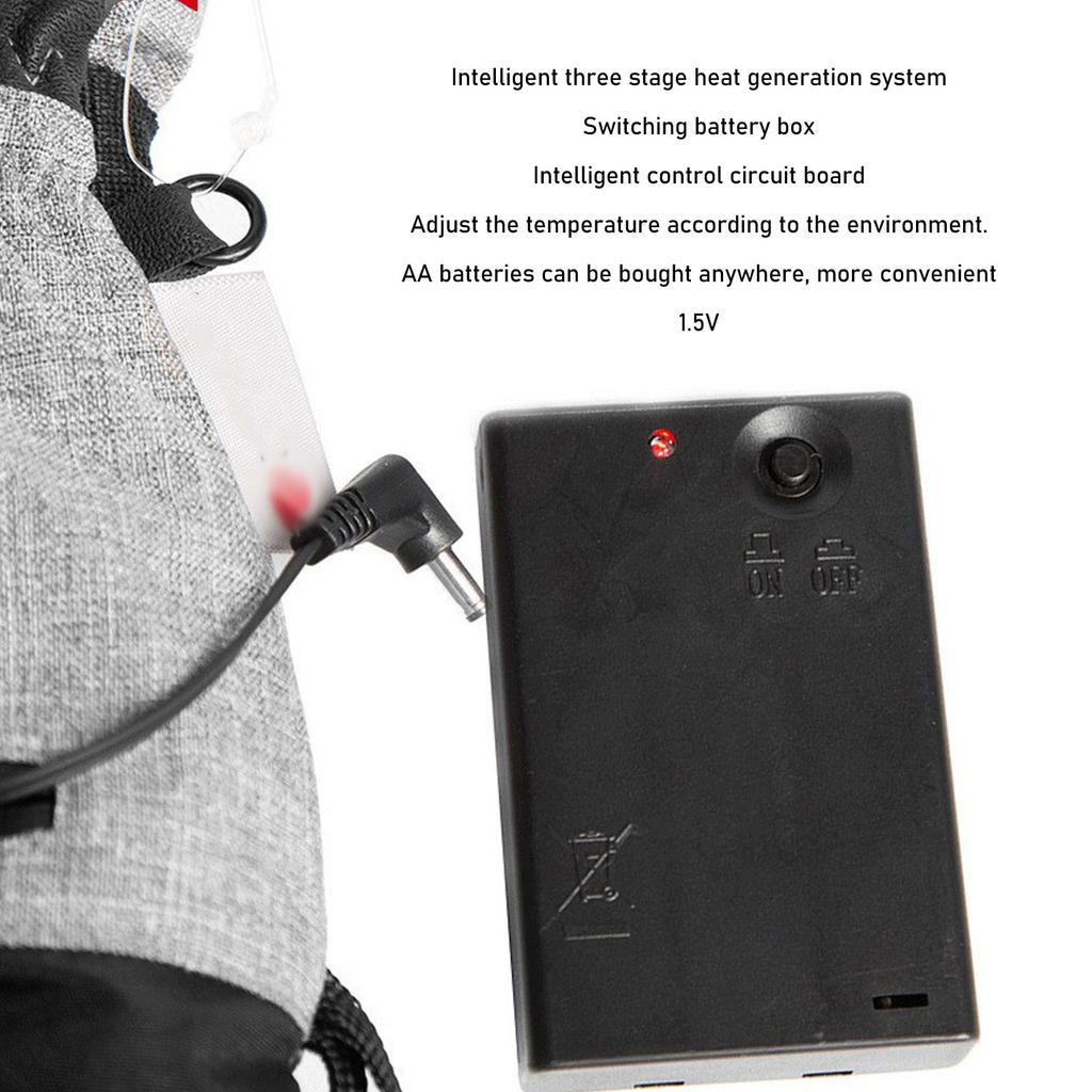 1 Pair Heated Gloves Battery Powered Waterproof Winter Heating Gloves with Reflective Strip for Outdoor Activities