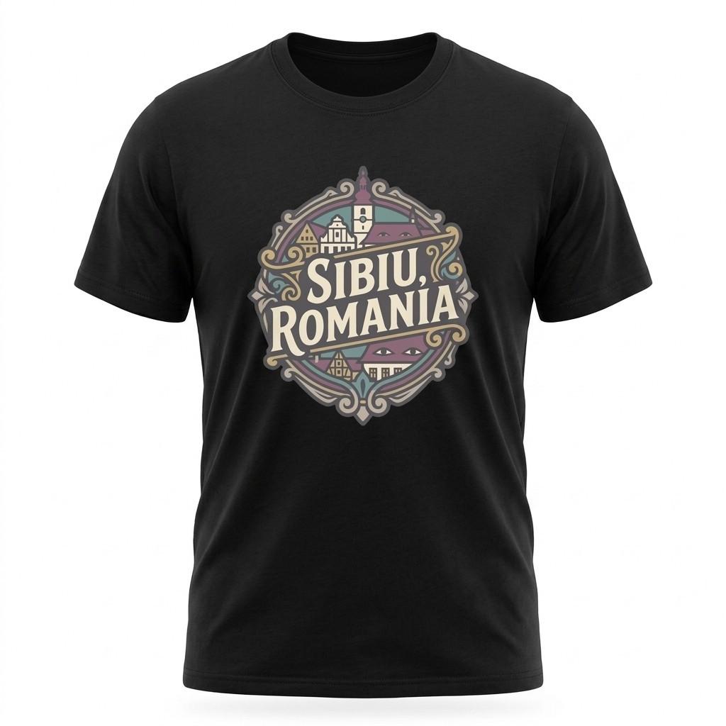 Sibiu Romania Storybook Graphic T-Shirt Unisex Travel Tee