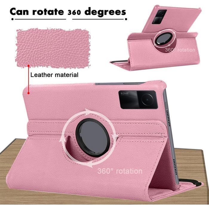 Coque + Verre Trempé - BOOLING - pour Xiaomi Redmi Pad SE 11 Pouces - Protection 360° - Rose