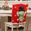 Christmas Chair Cover Snowman Santa Claus Elk Deer Chair Cover Christmas Table Decoration Dining Chair Cover Xmas Party Supplies