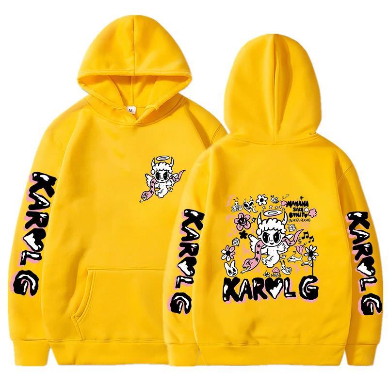 Autunm Hoody Karol G Manana Printed Hoodi Design Men Women Sweatshirt Fleece Oversized Couples Casual Streetwear