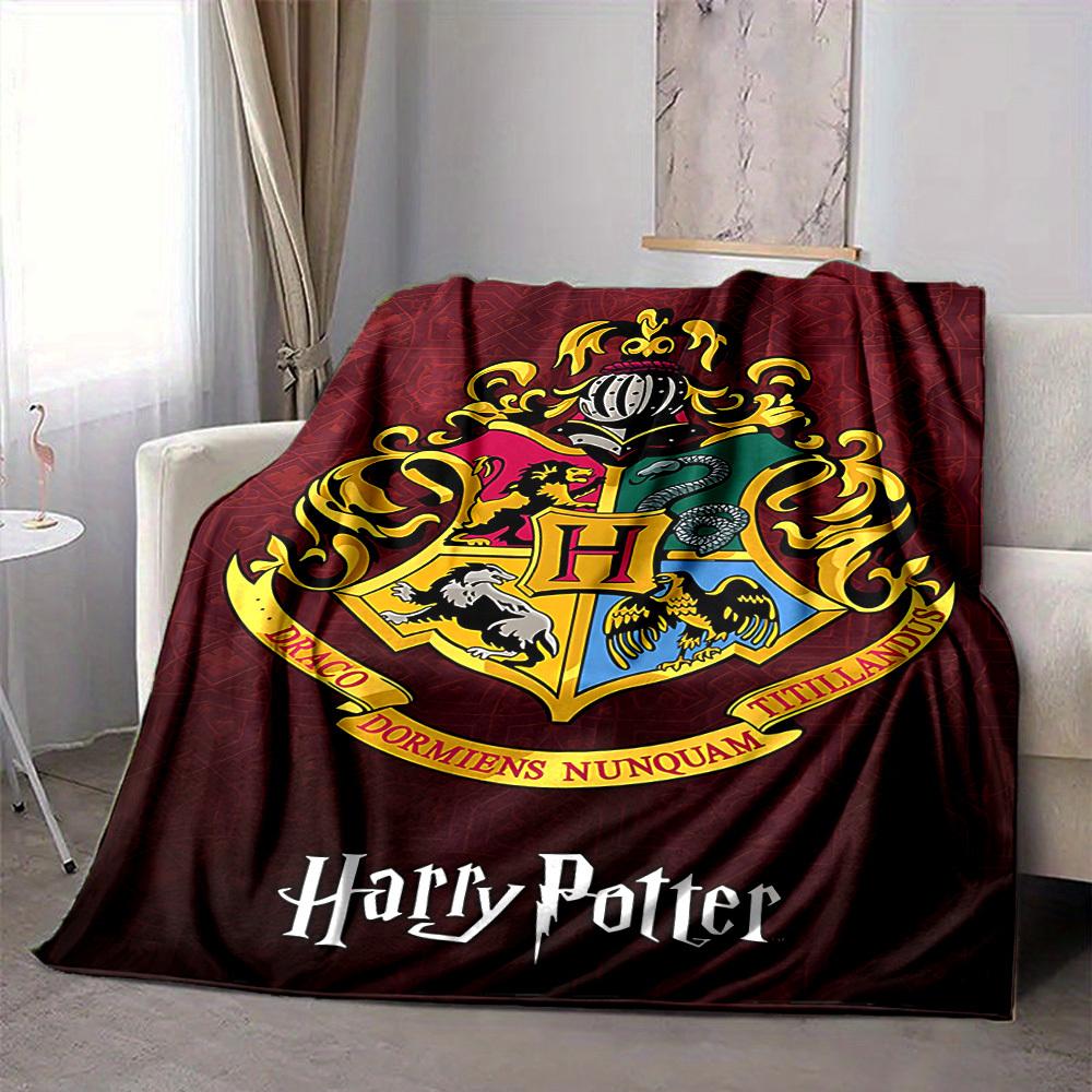 1pz Plaid Cresta di Hogwarts Leggero in Flanella per Divano, Letto, Viaggio, Soggiorno, Ufficio, Divano, Sedia e Letto