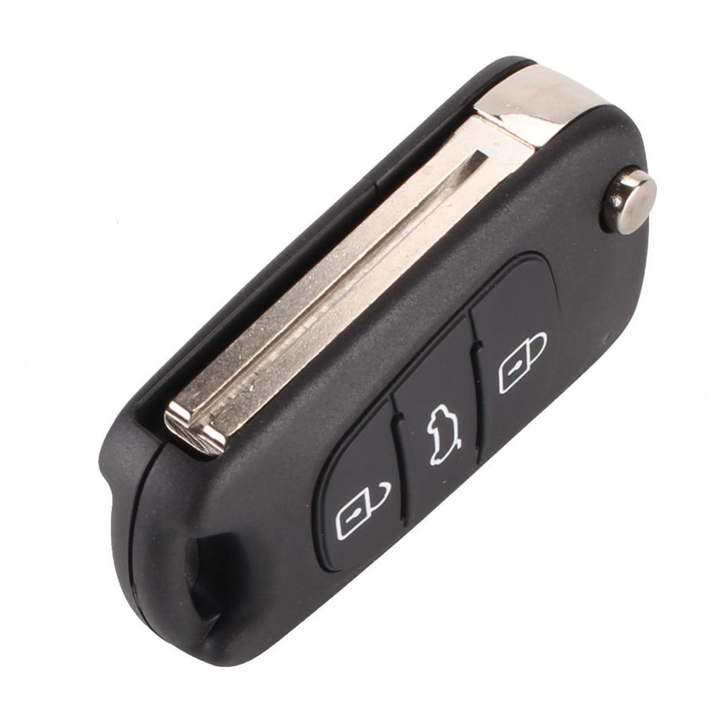 3 Button Flip Key Shell for Hyundai i10 i20 i30 ix20 ix35 Elantra Veloster Tucson and Kia Rio Ceed Picanto Sportage Sorento No Electronics