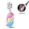 Sales 925 Silver Luminous Twelve Constellations Charms Bead Fit Bracelet DIY Women Birthday Jewelry Gifts