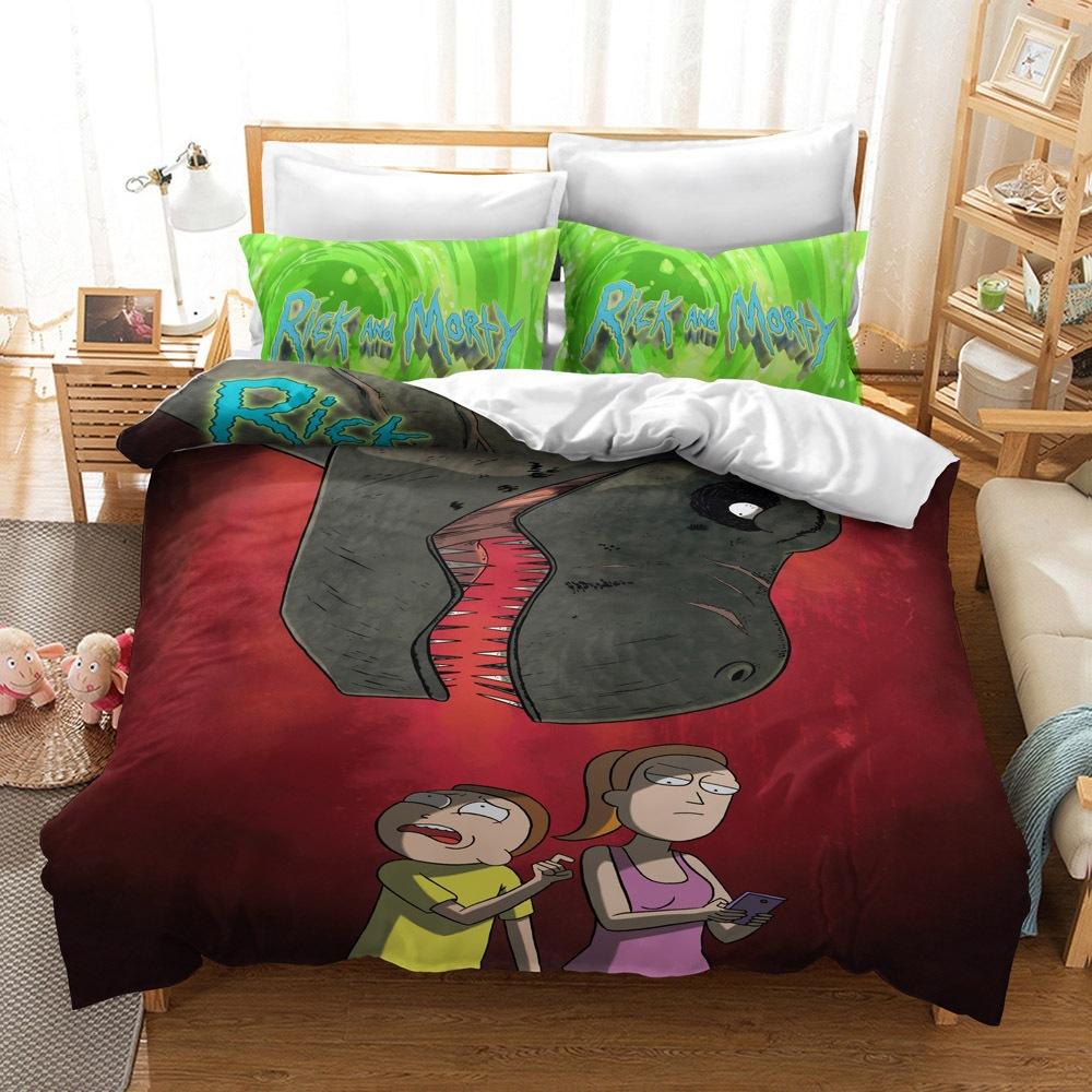 Bedding Kit Rick Morty Ii Series Size Three-Piece Quilt Cover
