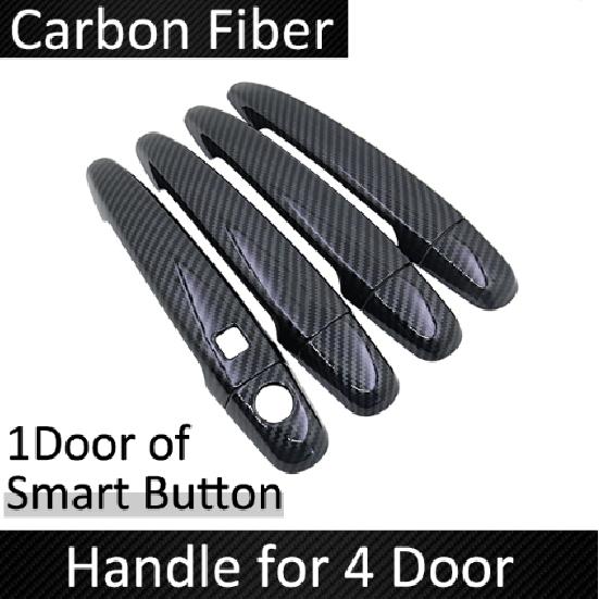 Black Carbon Fiber for Toyota 4Runner Hilux Surf N210 2003 2004 2005 2006 2007 2008 2009 Door Handle Cover  Car