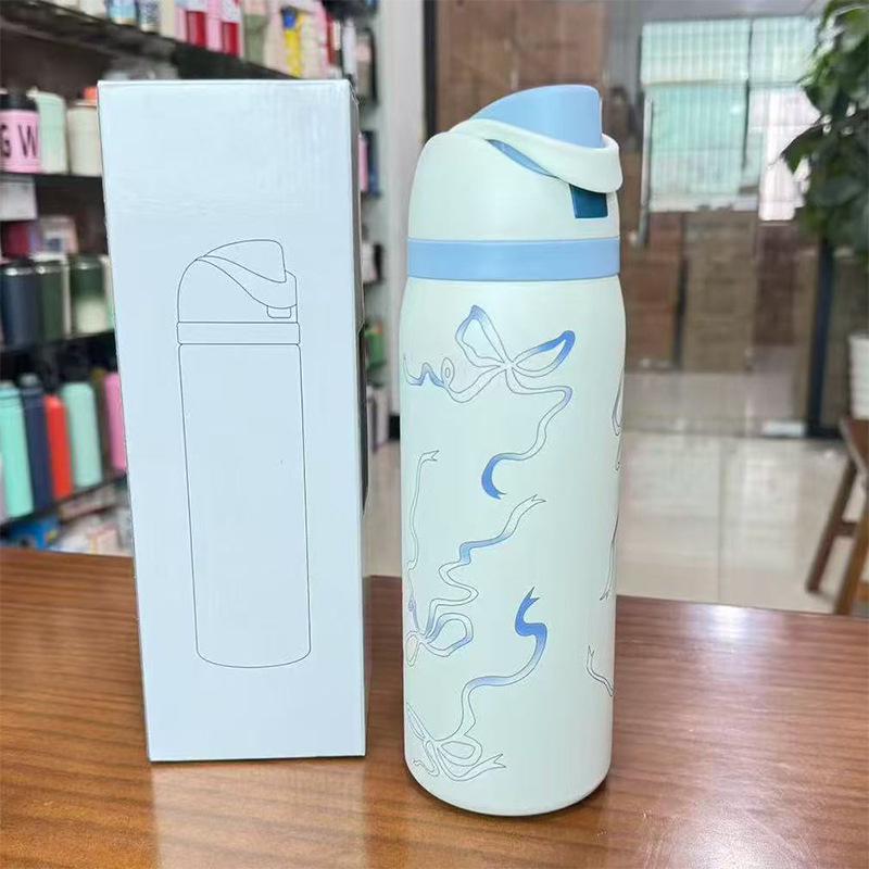 Термокружка Owala из нержавеющей стали 304 с ручкой и выдвижной крышкой-поилкой 32oz