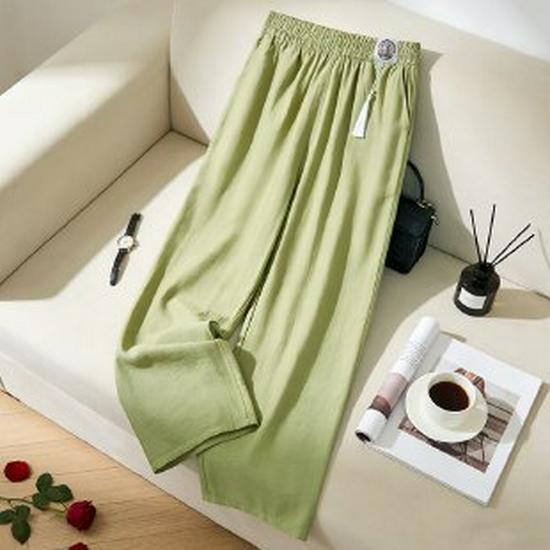 

High-Waisted Slimming Plus Size Straight Wide-Leg Pants for Women - New Autumn/Winter 2026 Collection 6XL зелений