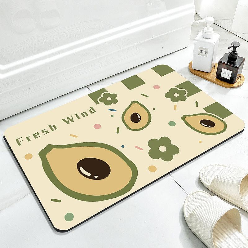 Badezimmer-Fußmatte, Diatomeenerde, niedliche Fußmatte, Haushaltstoilette, Türdämpfer, Toiletten-Schnelltrocknung und rutschfest