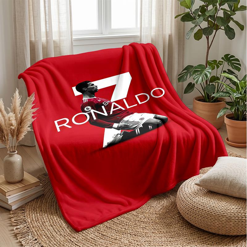 Cristiano Ronaldo Theme blanket Soft Flannel Blanket Plush Throw Blanket Cozy Sofa Bed Blanket for Home Decor