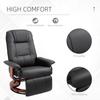 Reclining Swivel Chair With Footrest Black