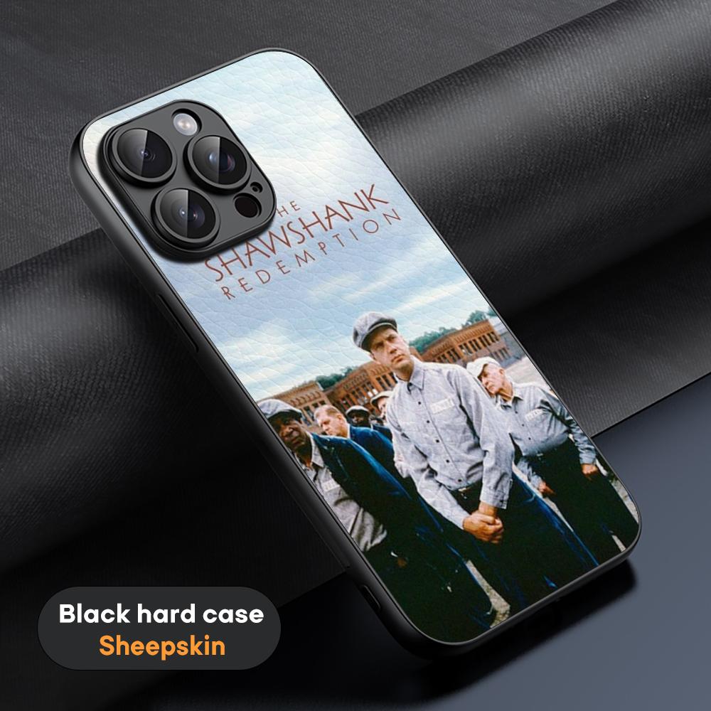 

Classic Shawshank movie poster pattern Phone Case For iPhone 16 15 14 13 12 11 Plus Pro Max Limited Black hard case Sheepskin iPhone 14 Pro Max