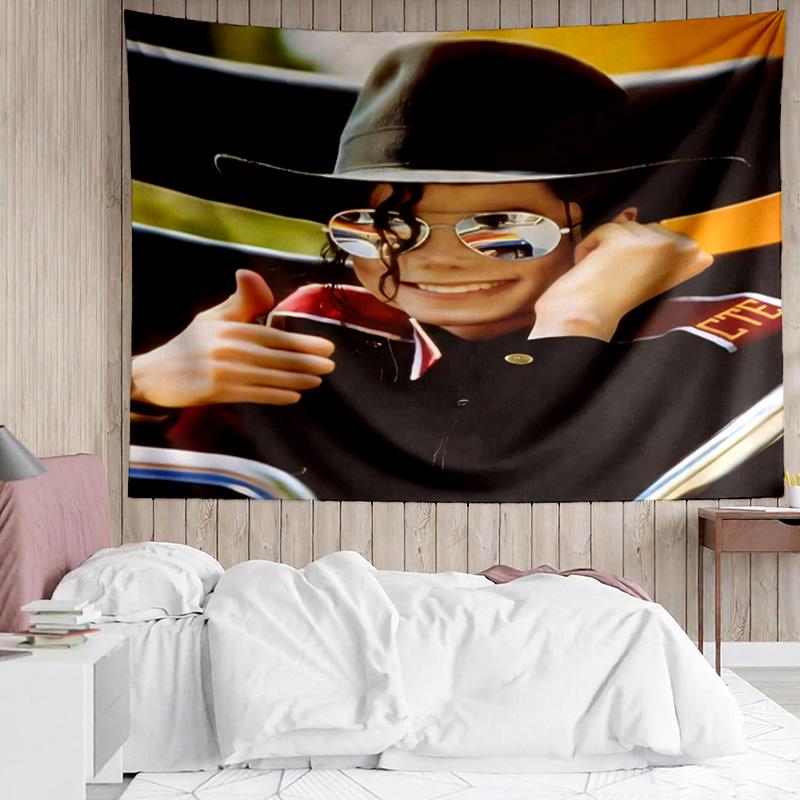 1PC Michael Muisc K-pop Music Group Tapestry Accessories for Bedroom,Livingroom, Dormitory Room Wall Decor Fan Birthday Gifts