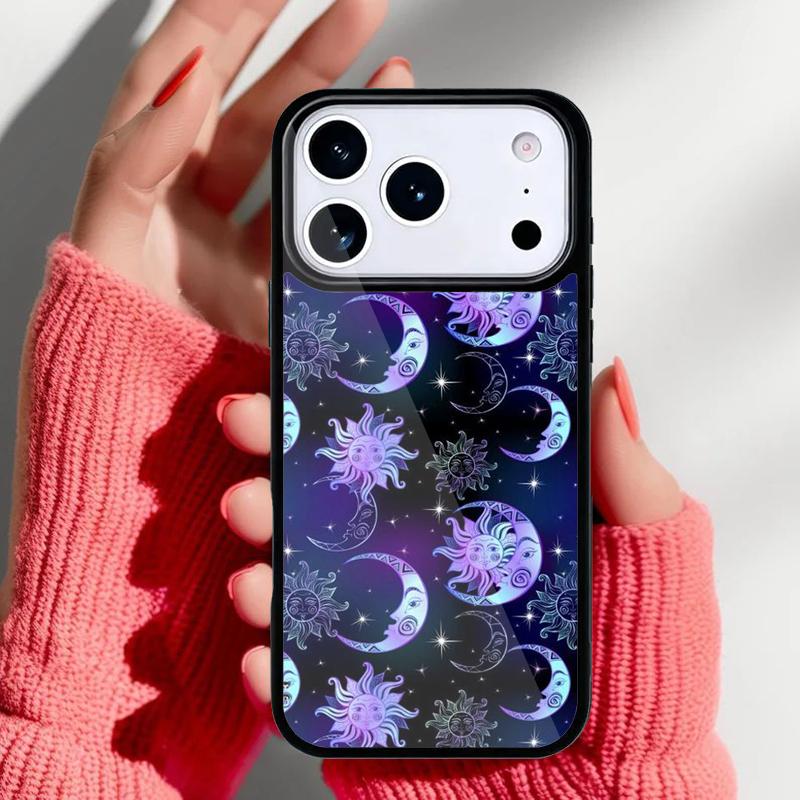 Sun And Moon Star Phone Case for iPhone 17 Air 16e 15 14 13 Pro Max Back Cover for 12 11 Pro Coque