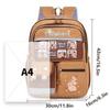 Adjustable Strap Capybara  Backpack Nylon Student  School Bag Cute Animal  Bookbag  Teenager