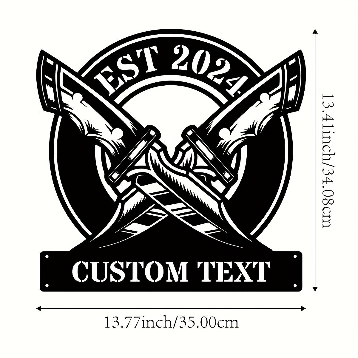 

Personalized Metal Wall Art Dagger Family Name House Number Sign Housewarming Gift Custom TYDZ004255
