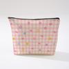 Pink Bowknot Zipper Storage Bag Travel Portable Wash Pouch Student Pencil Case Multi-Purpose Organizer for Women