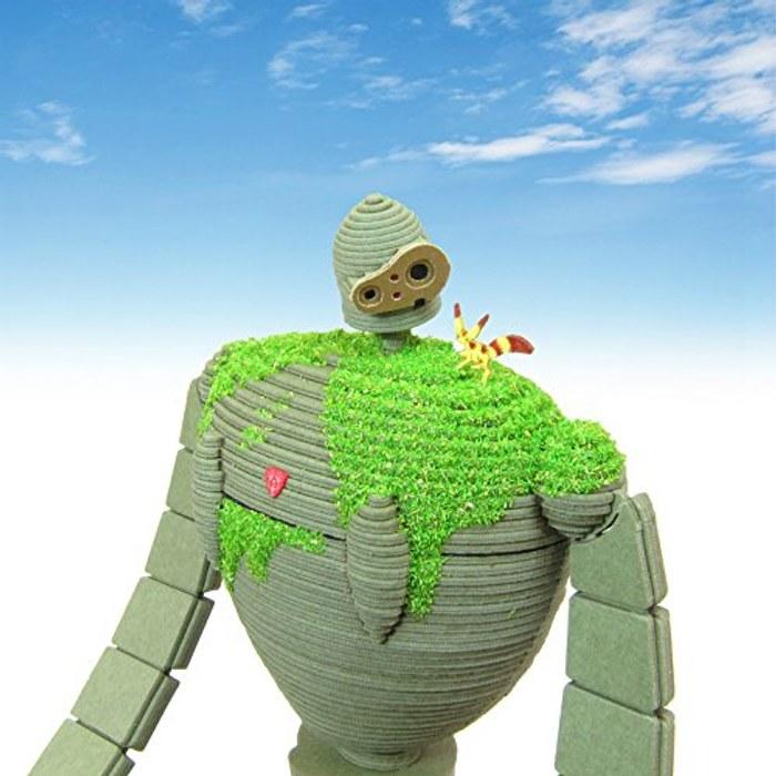 Sankei Miniature Art Kit Studio Ghibli Series Castle in the Sky Robot Soldier 1/30 Scale Papercraft MK07-20 green 16.1 cm x 22.71 cm x 1.8