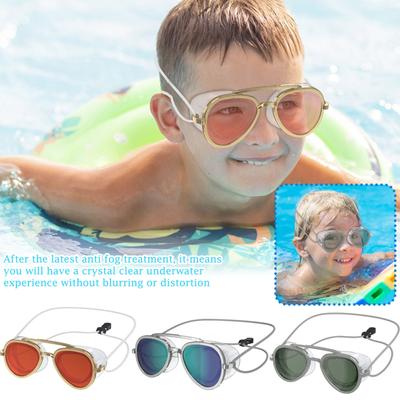 Swimming Goggles Anti Fog UV Protection Adjustable Strap Comfortable Fit Durable Silicone Seal for Adults and Children