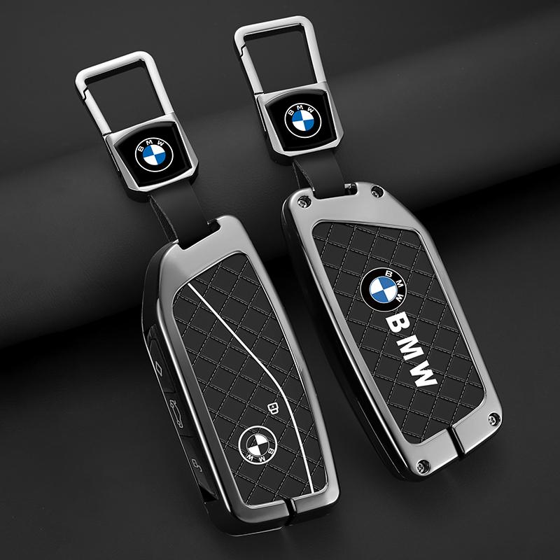 RTJF7 Zinc Alloy Car Remote Key Case Cover Shell Fob Keychain For BMW F20 G20 G30 X1 X3 X4 X5 G05 X6 X7 G11 F15 F16 G01 Car Stickers
