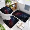3Pcs Flannel Toilet Mat Set BMW M Bathroom Rug Bath Carpet Non Slip Home Decor