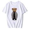 Summer Pure Cotton T-Shirt High Quality Men T Shirt Vintage Bear Print Men's Clothes Womens Fashion Streetwear Tees