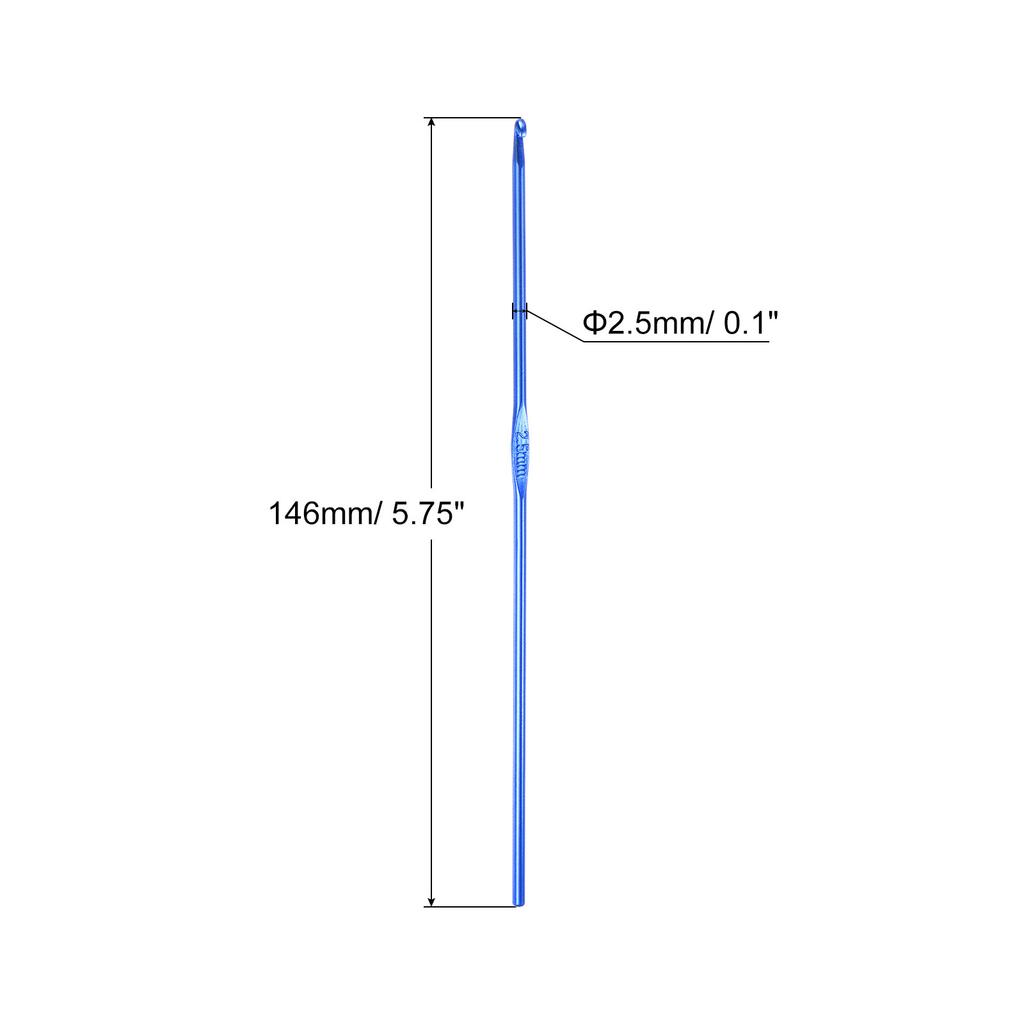 10pcs Aluminum Crochet Hook 2mm-6.5mm Knitting Needles Straight Single Pointed Crochet Hook Setfor DIY Craft Yarn