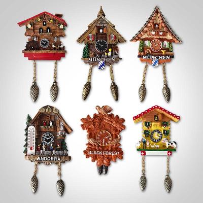 Magnete da Frigorifero 3D in Resina Orologio a Cucù: Decorazione Souvenir Turistico Creativa