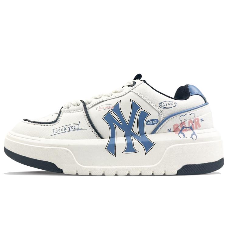 

MLB New York Yankees Abrasion Resistant Height Increasing Abrasion Resistant Height Increasing Low top Skateboard Shoes 3ASXCA12N-50WHS(Team40-) 38.5